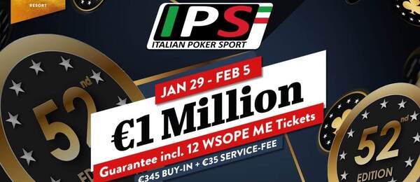 Italian Poker Sport se do King’s Resortu vrátil opět s garancí 1 milion eur v hlavním festivalovém turnaji