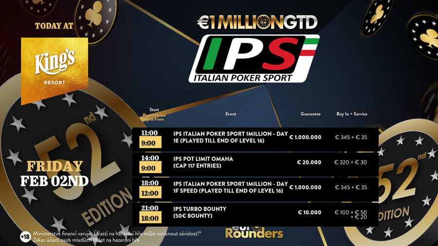 IPS – Italian Poker Sport v King’s Resortu