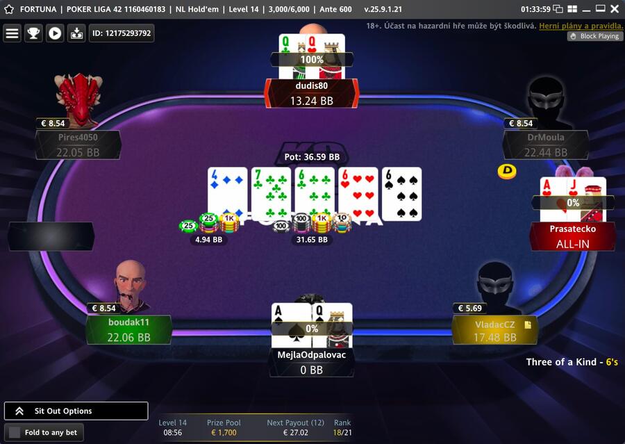 Pokerový PKO turnaj na herně Fortuna Poker