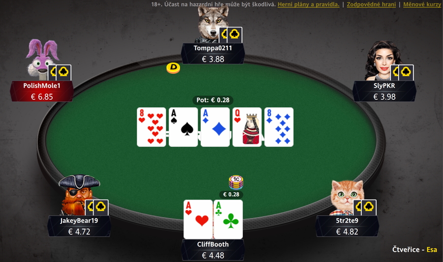 Fortuna Poker – cash game stůl