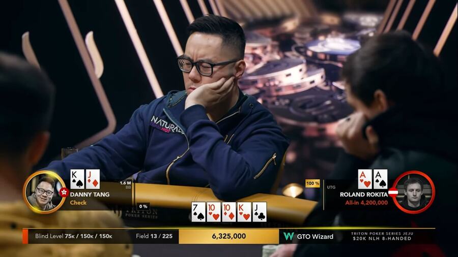 Danny Tang z Hong Kongu na Triton Poker Series Jeju 2024