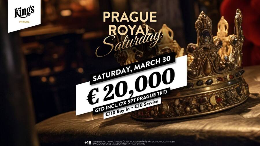 King’s Prague Royal Saturday dnes od 16:00 v King’s Casinu Praha