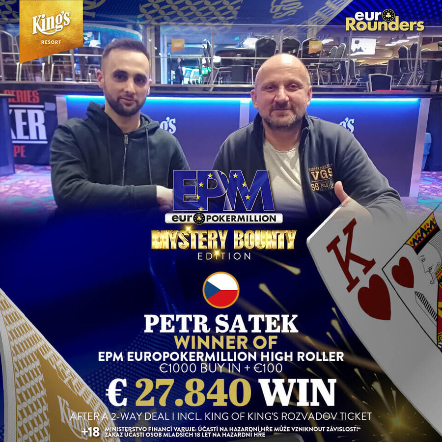 EPM High Roller v King’s Rozvadov si po 2-way dealu podmanil Petr Satek