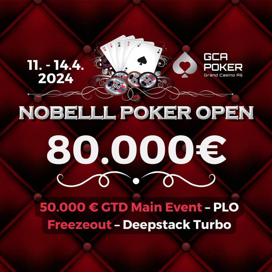 Nobelll Poker Open garantuje v Grand Casinu Aš celkem €80.000