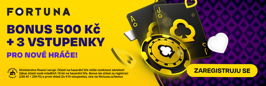 Získejte tři €10 vstupenky na Fortuna Poker turnaje