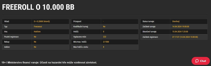 Synot Tip Poker Freeroll o 10.000 BB