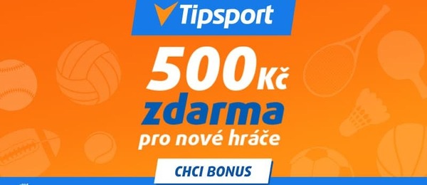 Tipsport registrační bonus 500 Kč
