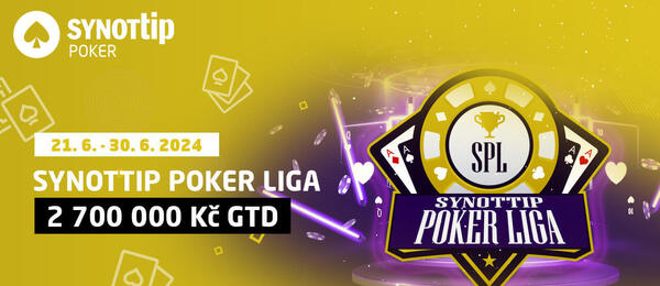 V červnu se v SynotTip Poker Lize bude hrát minimálně o 2.700.000 Kč