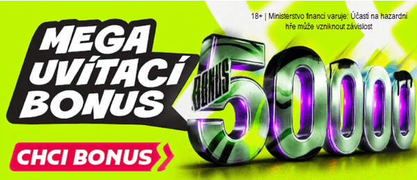 BetX nabízí bonus za registraci a vklad až 50 000 Kč.
