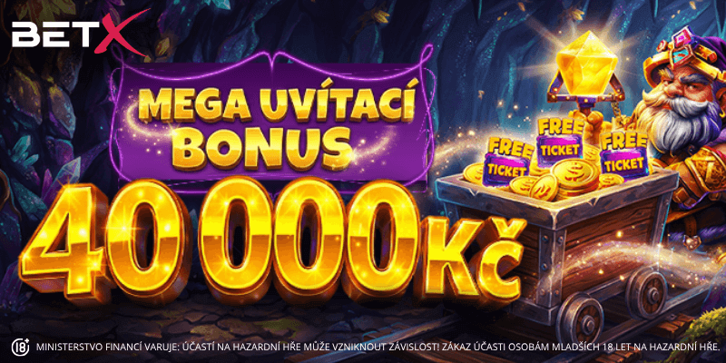 BetX nabízí bonus za registraci a&nbsp;vklad až 40&nbsp;000&nbsp;Kč.