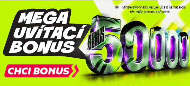 BetX nabízí bonus za registraci a&nbsp;vklad až 50&nbsp;000&nbsp;Kč.