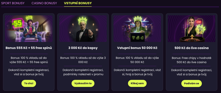 Kingsbet vstupní bonusy