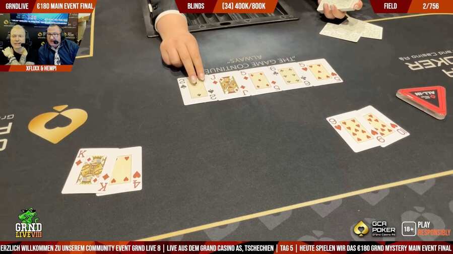 Závěrečná handa GRND Main Eventu v Grand Casinu Aš