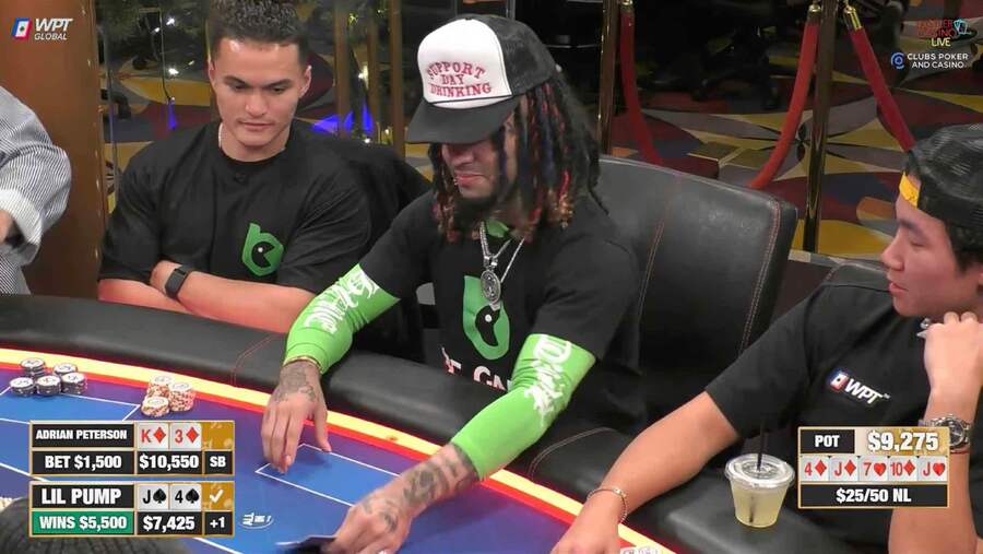 Lil Pump vyhrál pot až díky kartě na riveru