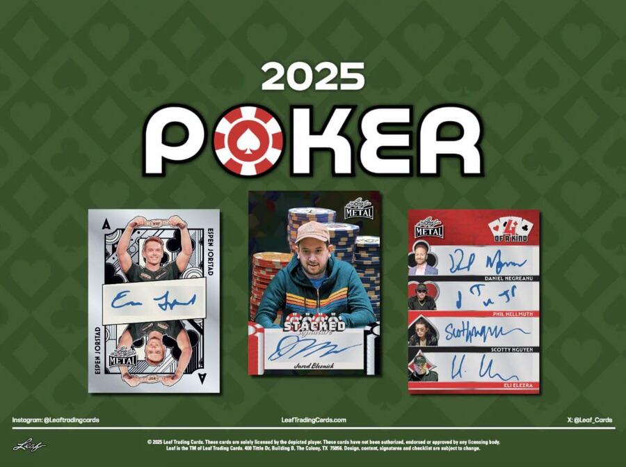 Leaf Trading Cards představilo novou kolekci pokerových kartiček