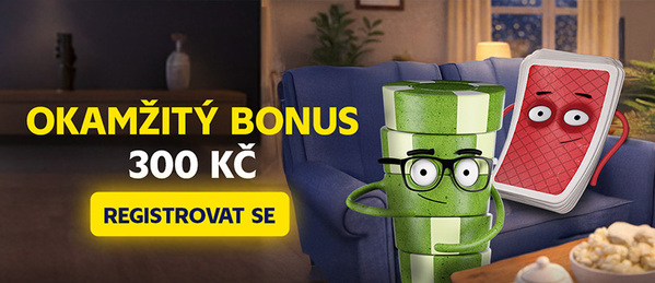 Sazka Hry nabízí registrační bonus 300 Kč