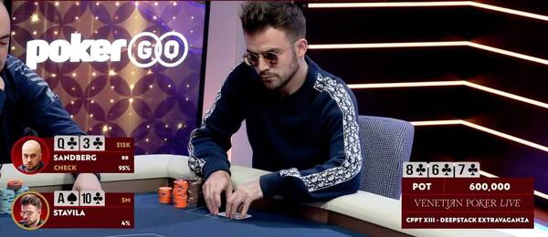 Dan Stavila ve finále CPPT Main Eventu v Las Vegas