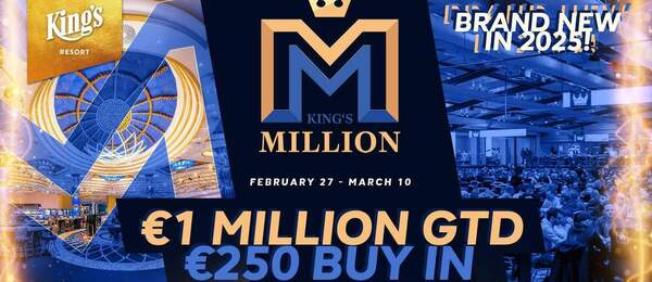 King’s Million garantuje ME s minimálně €1.000.000 prize poolem