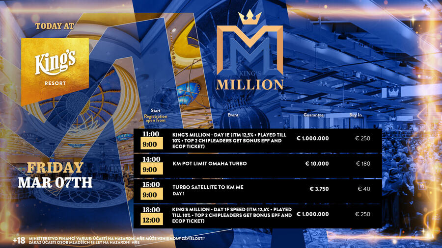 Dnešní program King’s Casina Rozvadov