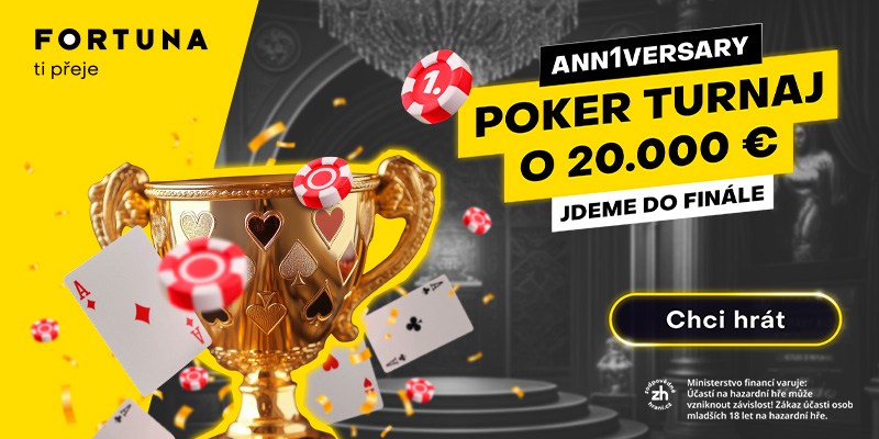 Zahrajte si hlavní narozeninový Fortuna Poker turnaj o €20.000