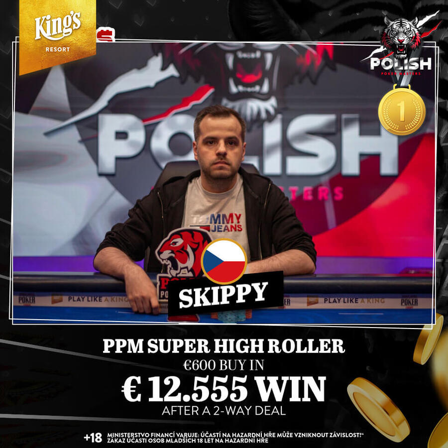 Skippy vyhrál PPM Super High Roller v King’s Casinu Rozvadov