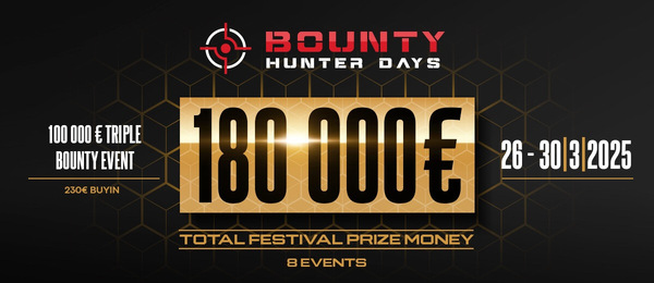 Festival Bounty Hunter Days garantuje celkem €180.000