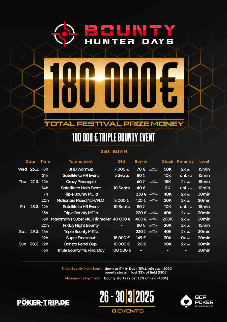 Program turnajů Grand Casino Aš