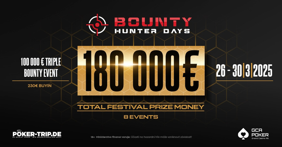 Festival Bounty Hunter Days garantuje celkem €180.000