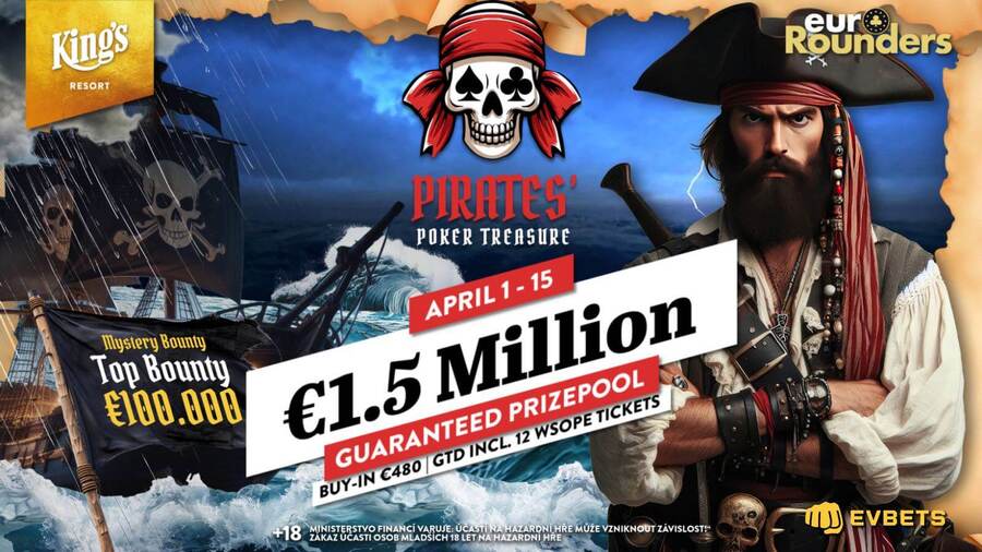 Série Pirates Poker Treasure garantuje minimálně €1.500.000