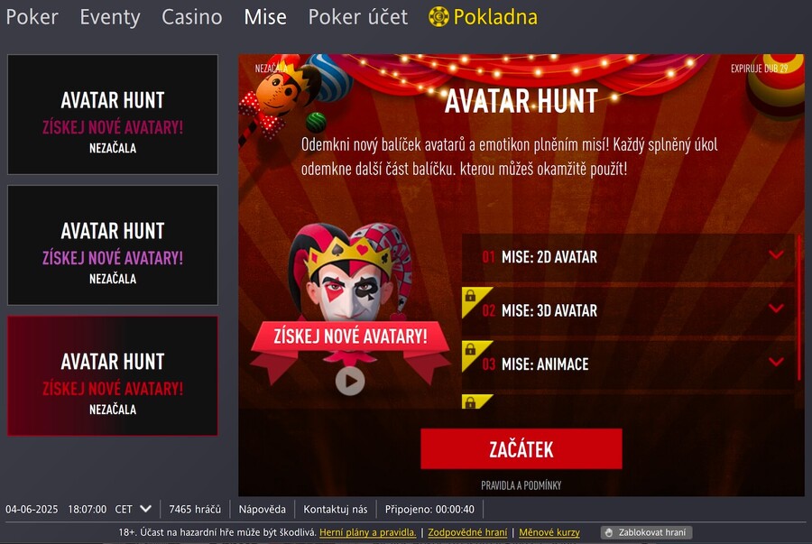 Na Fortuna Pokeru se rozběhl další Avatar Hunt