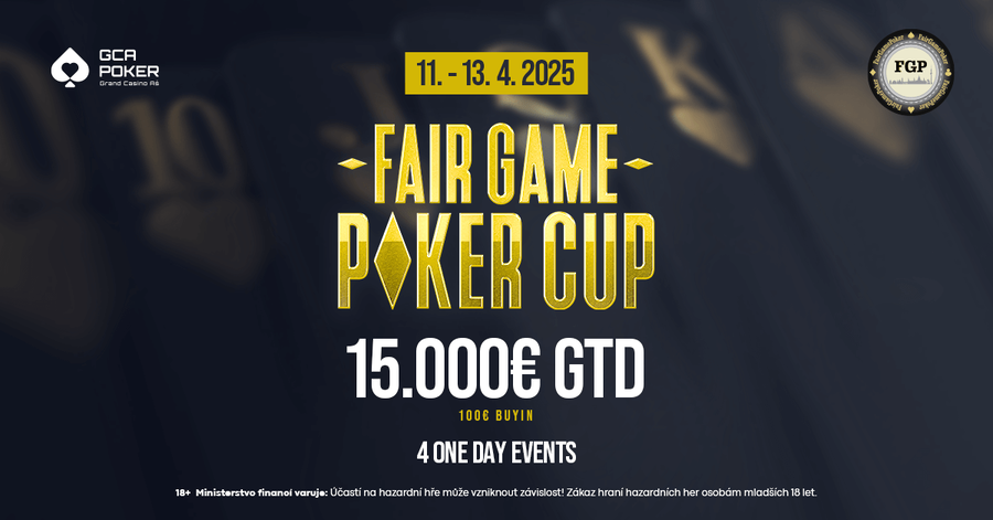 Fairgame Poker Cup garantuje minimálně €15.000 prize pool