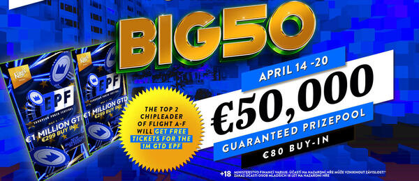Turnaj Pokerman Big50 garantuje minimální prize pool €50.000