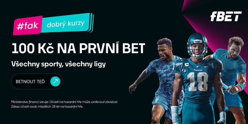 Získejte fBet vstupní bonus 100 Kč na první sázku