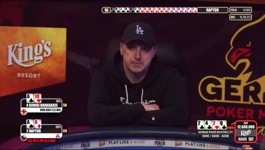 Raptor vyhrál v King’s Casino Rozvadov přes €23.000