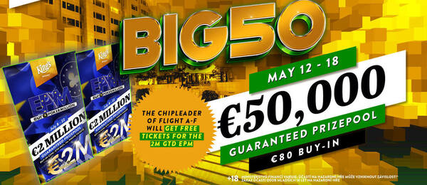 Turnaj Pokerman Big50 garantuje minimální prize pool €50.000