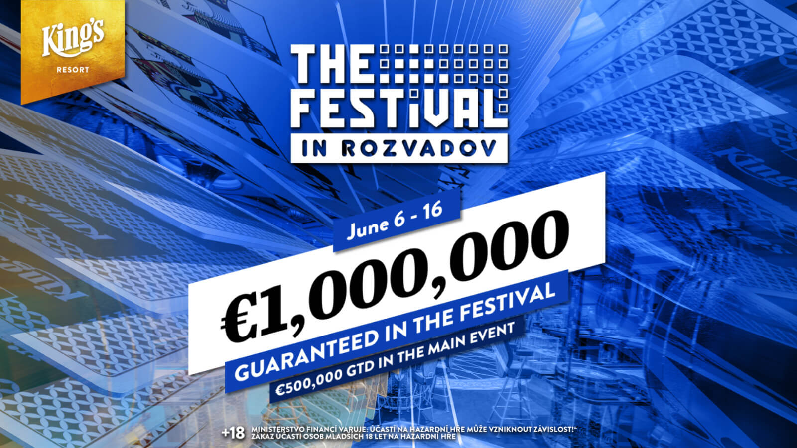The Festival Rozvadov garantuje celkem €1.000.000 v turnajích