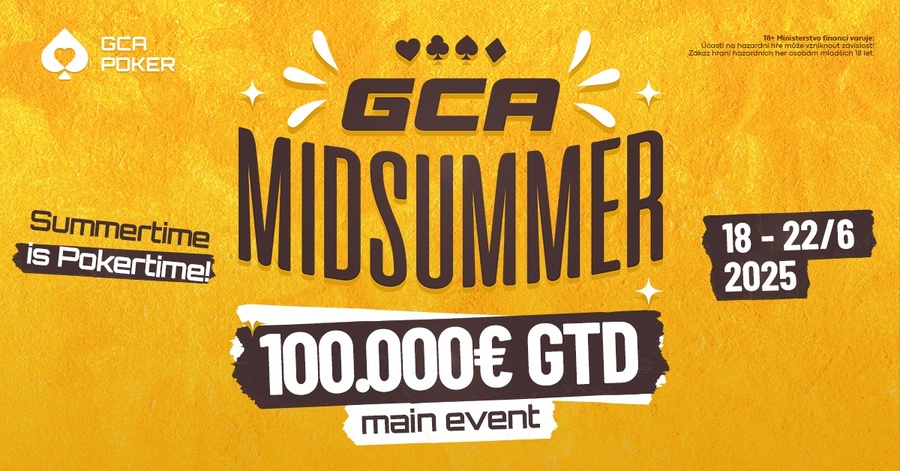 Main Event Midsummer garantuje minimálně €100.000 prize pool