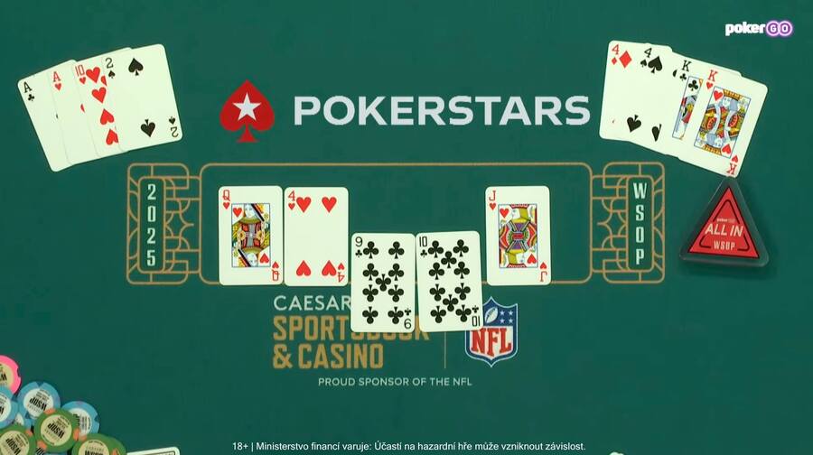 Phil Ivey na 12. WSOP náramek nedosáhl, set čtverek nestačil na flush