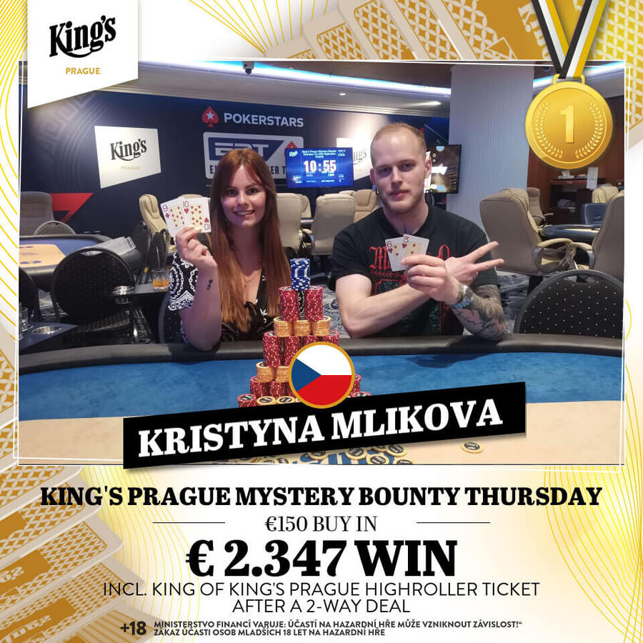 Kristýna Mlíková vyhrála v 2-way dealu Mystery Bounty event