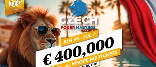 Main Event Czech Poker Masters garantuje €400.000 prize pool