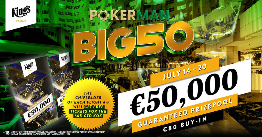 BIG50 v King’s Casinu garantuje minimálně €50.000 prize pool