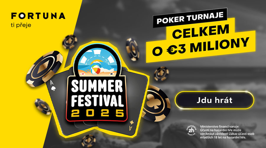Summer Festival na herně Fortuna Poker garantuje celkem €3.000.000