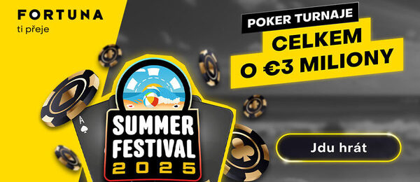 Summer Festival na herně Fortuna Poker garantuje celkem €3.000.000