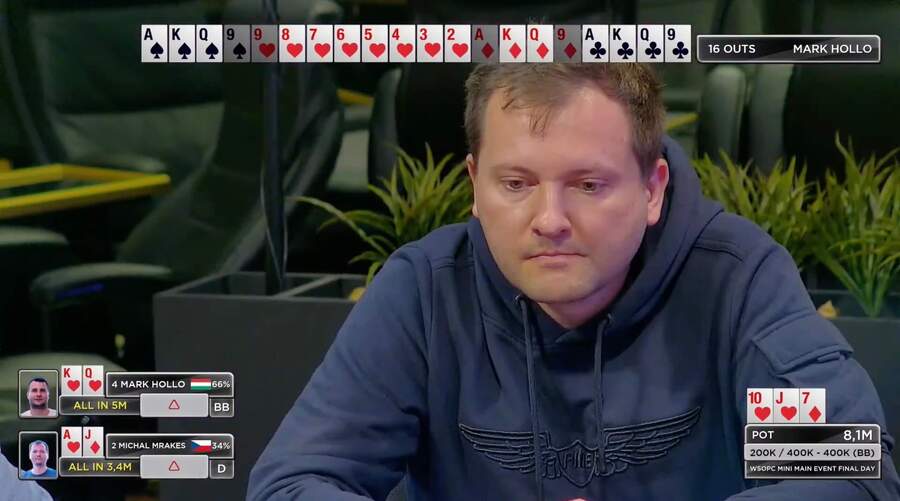 Michal Mrakeš na WSOPC v Šamoríně