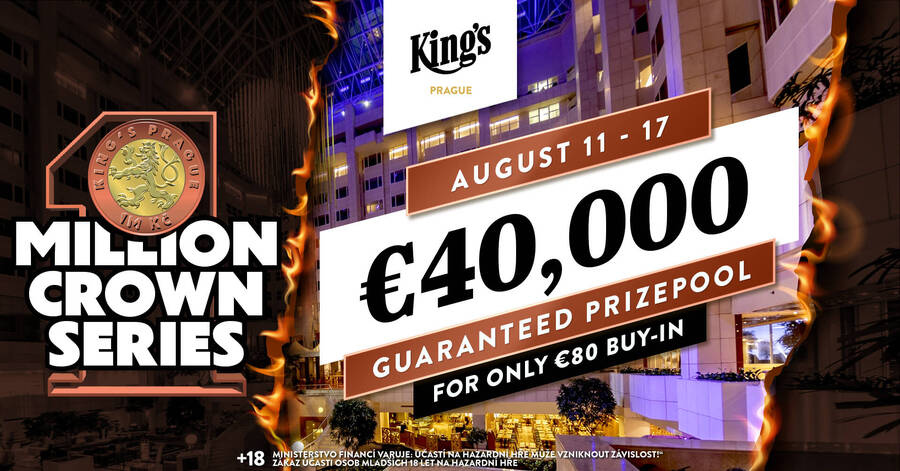 Kings Prague 1 Million Crown Series garantuje minimálně €40.000
