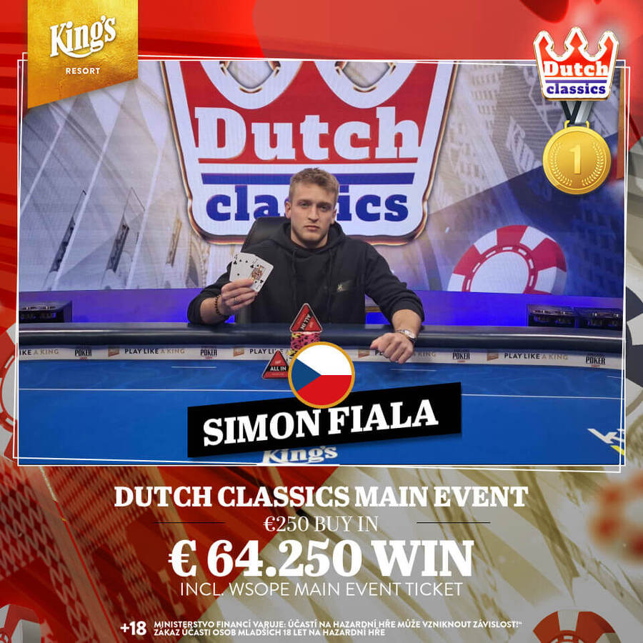 Šimon Fiala vyhrál Main Event Dutch Classics