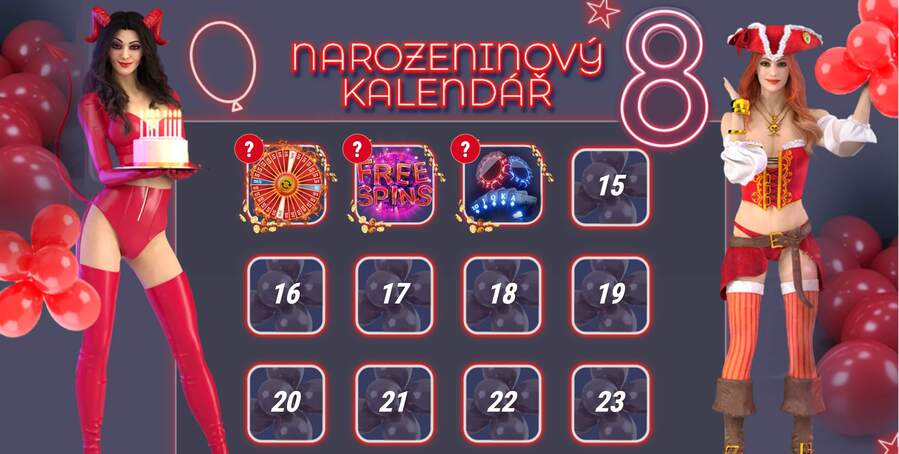 SynotTip narozeninový kalendář s casino bonusy