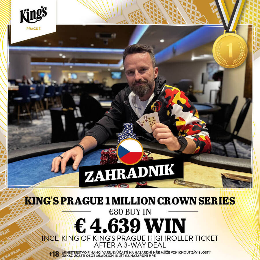 Zahradník šampionem 1 Million Crown Series