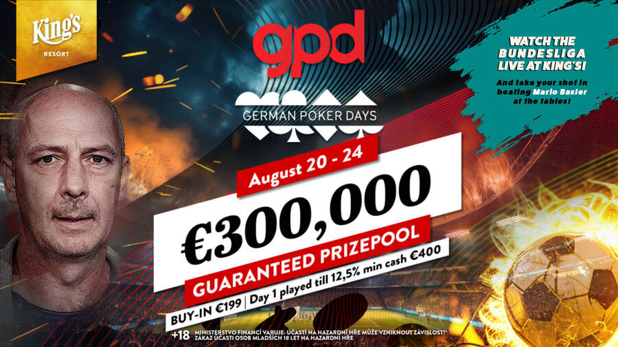 German Poker Days garantuje Main Event s minimálně €300.000 prize poolem