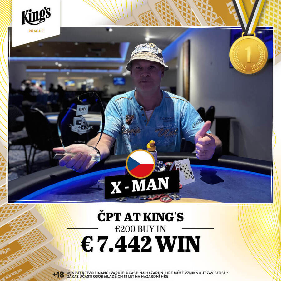 Xmen vyhrál Českou Pokerovou Tour v King’s Casinu Praha